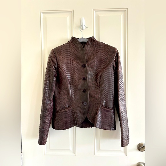 Collector’s Vintage Ralph Lauren Python Genuine Leather Blazer – Rare Find - Picture 1 of 9
